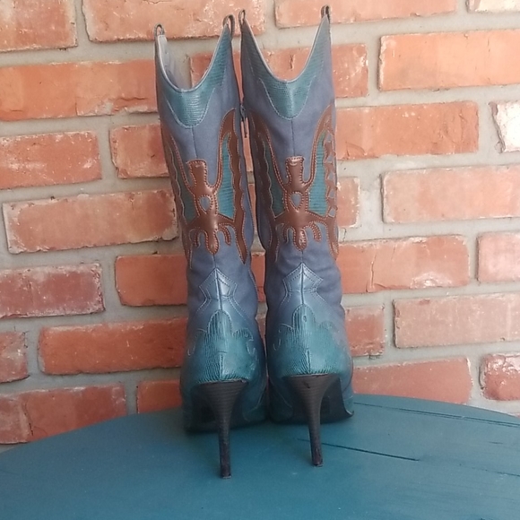 Pointy toe stiletto cowgirl boots - Picture 6 of 8